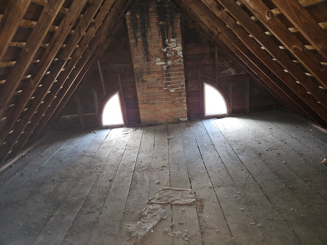 view of attic