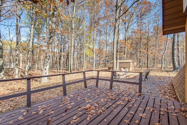 view of wooden deck