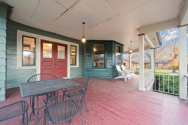 view of patio with a porch