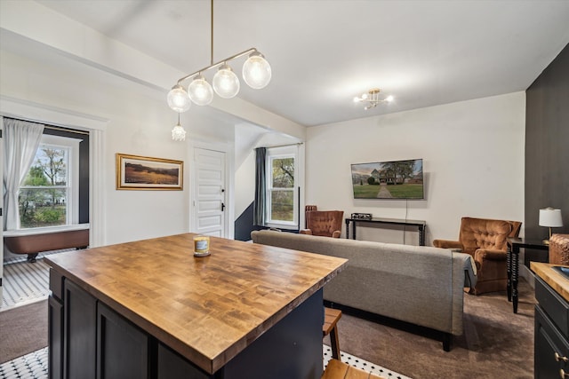 dining room featuring an inviting chandelier