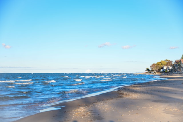 property view of water with a view of the beach