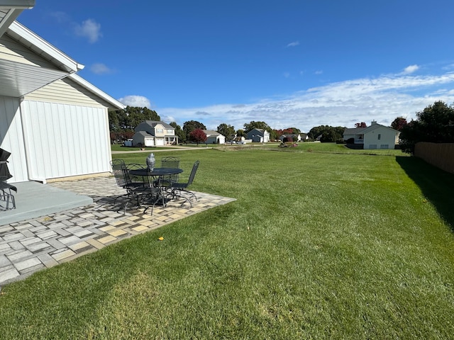 view of yard with a patio