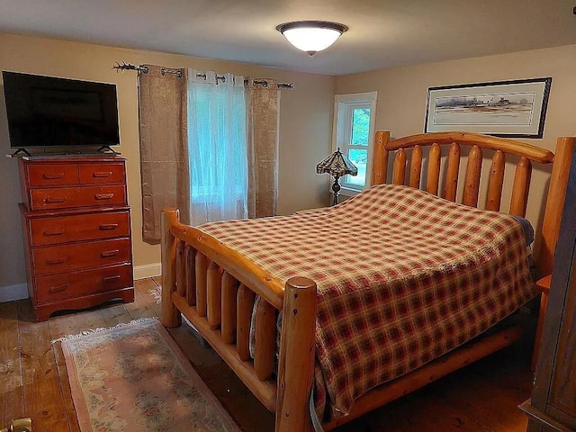 bedroom featuring light wood-type flooring