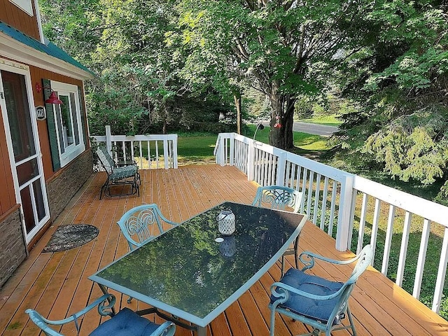 view of wooden deck