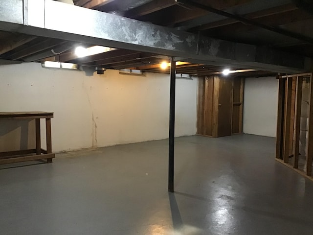 view of basement