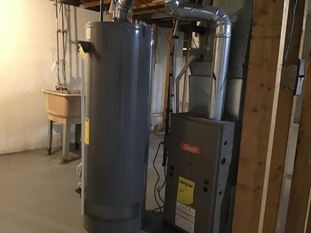 utilities featuring water heater