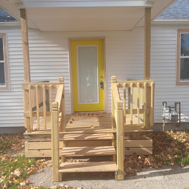 view of doorway to property