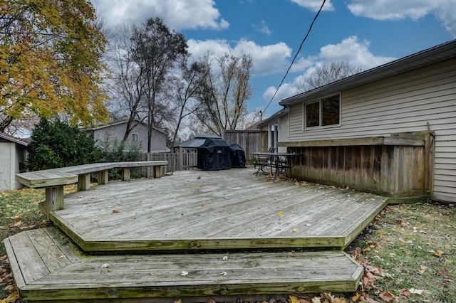 view of wooden deck