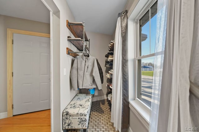 interior space featuring light hardwood / wood-style floors and a wealth of natural light