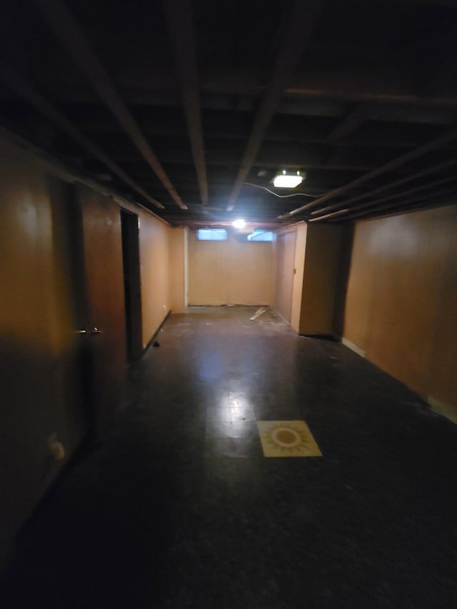 view of basement