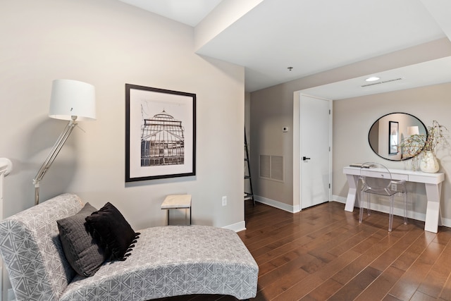 bedroom featuring dark wood-type flooring