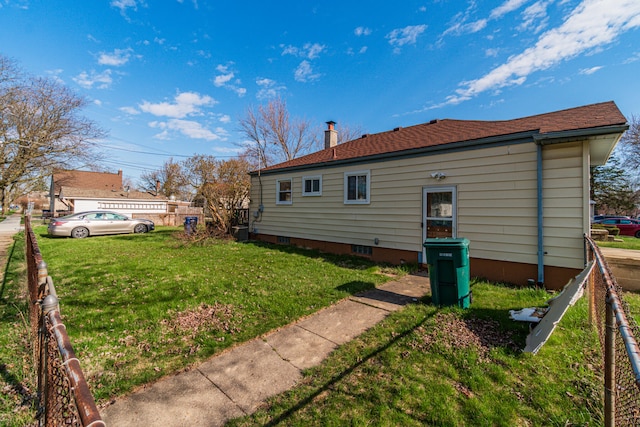 view of property exterior featuring a yard