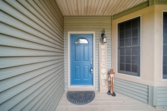 view of doorway to property