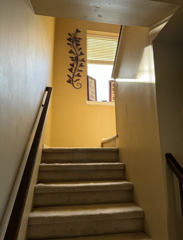 view of stairway