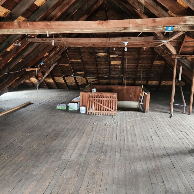 view of attic