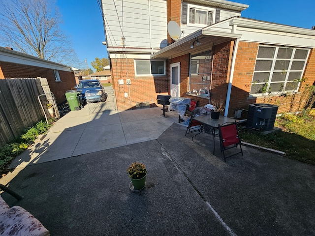 view of patio with central air condition unit