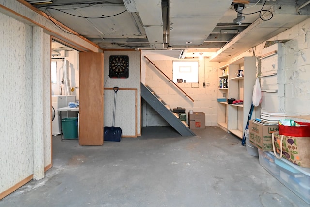 view of basement