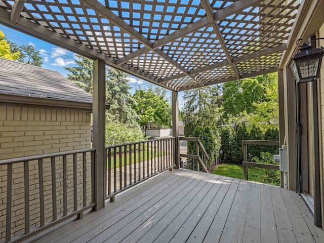 view of wooden deck