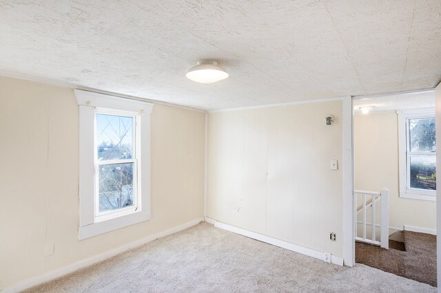 35930 Washington St, Richmond, MI 48062 - empty room featuring carpet, baseboards, and a textured ceiling