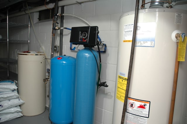 utilities featuring gas water heater