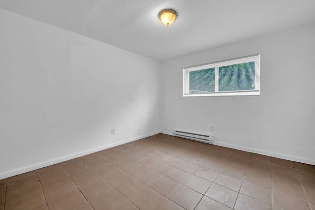 10420 Whittier St, Detroit, MI 48224 - tiled empty room featuring baseboard heating and baseboards