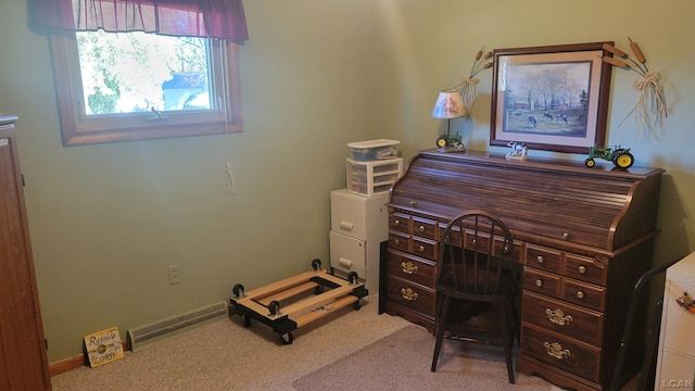 view of carpeted office