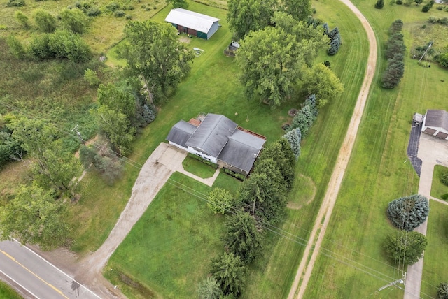 bird's eye view featuring a rural view