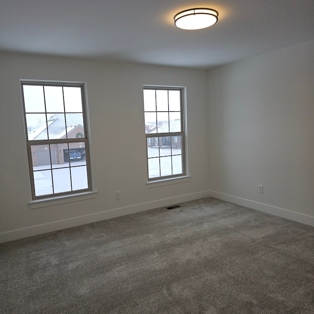 view of carpeted spare room