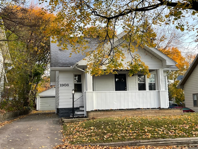 view of bungalow-style home