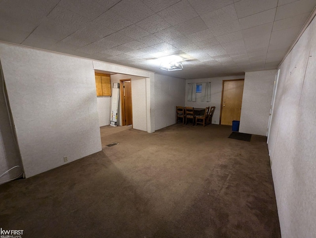 basement with carpet