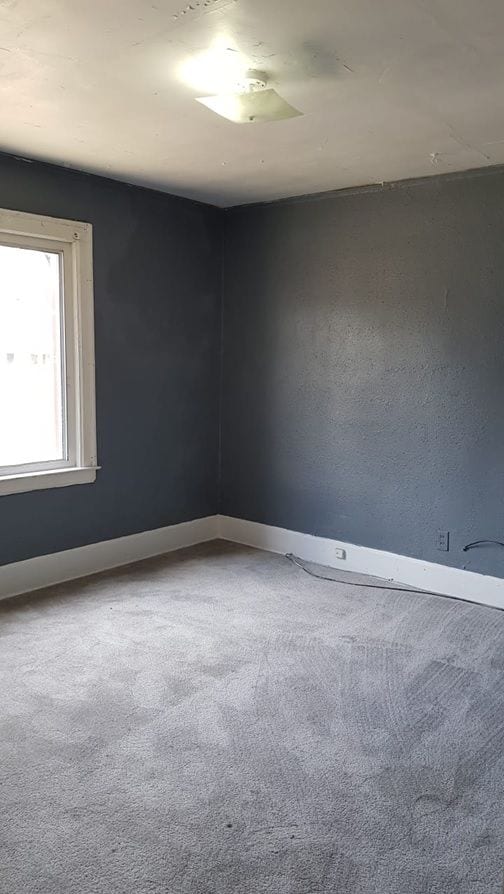 unfurnished room featuring carpet flooring