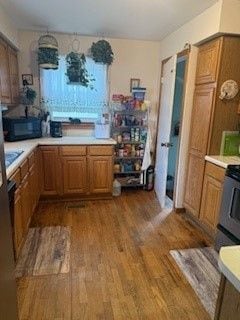 kitchen featuring hardwood / wood-style flooring