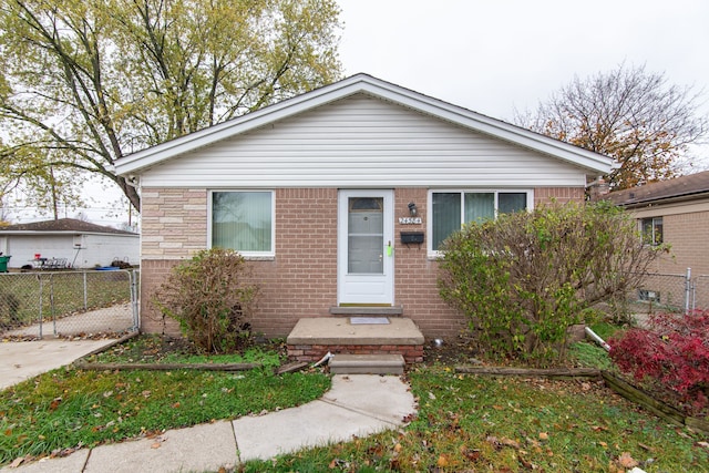 view of bungalow-style home