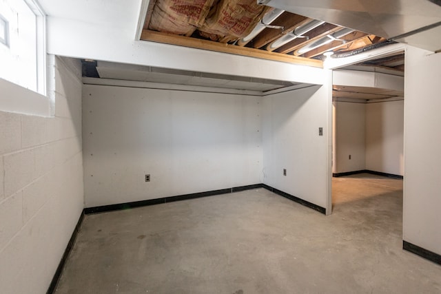 view of basement