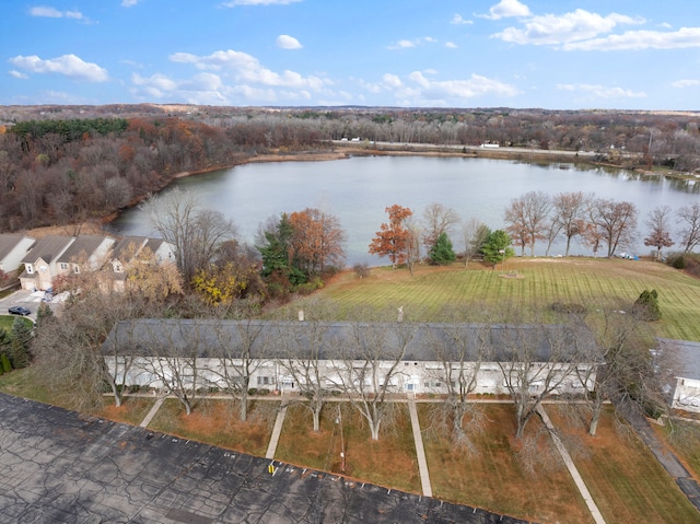 property view of water with a rural view