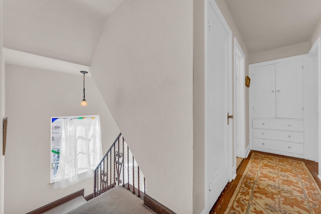 interior space with vaulted ceiling