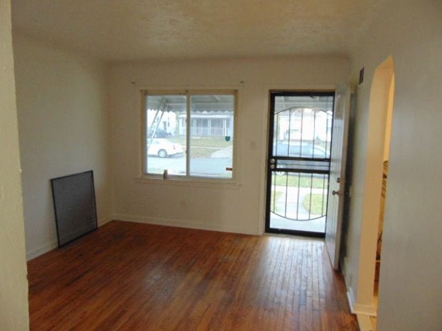 interior space featuring dark wood-type flooring