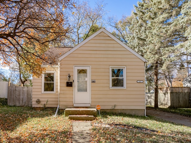 view of bungalow-style home