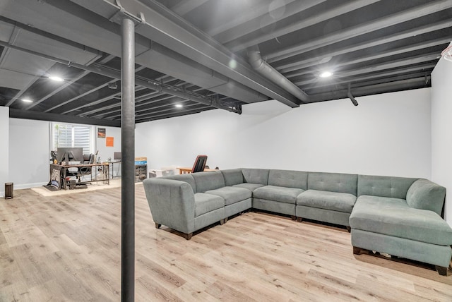 living room featuring hardwood / wood-style floors