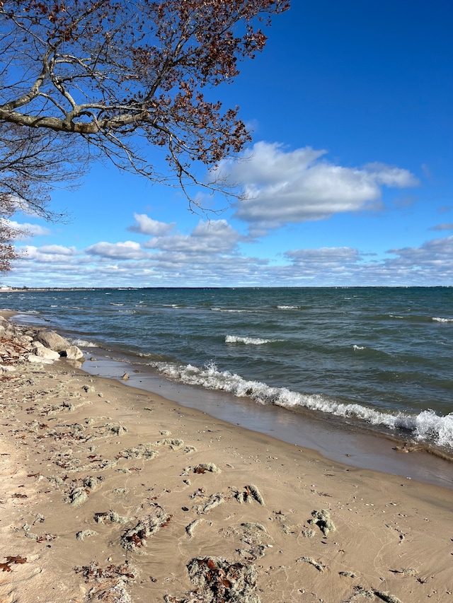 property view of water with a view of the beach