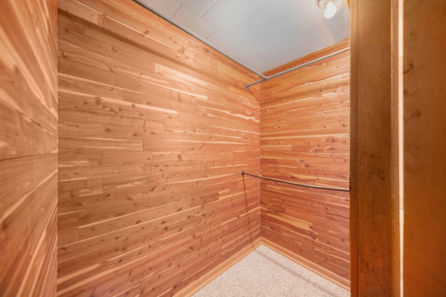 walk in closet featuring carpet