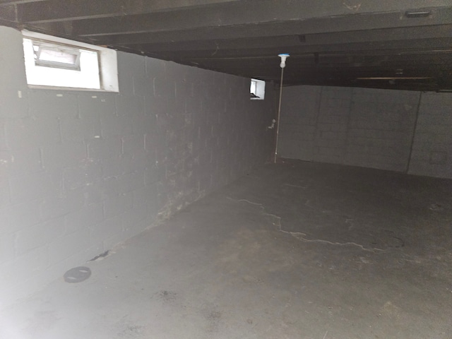 view of basement