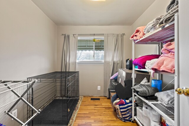 bedroom featuring hardwood / wood-style flooring