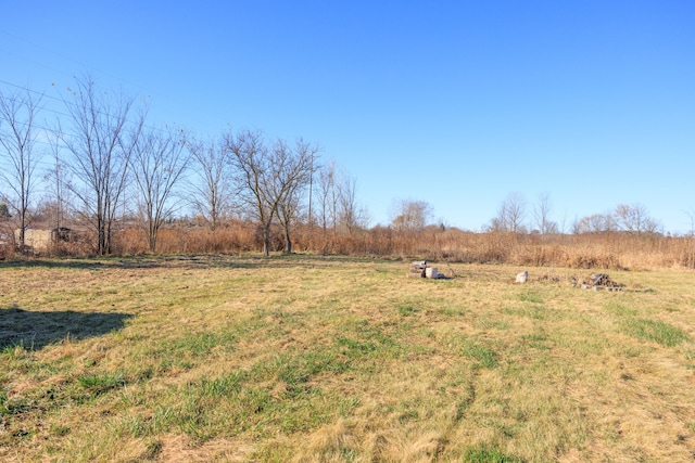 view of yard featuring a rural view