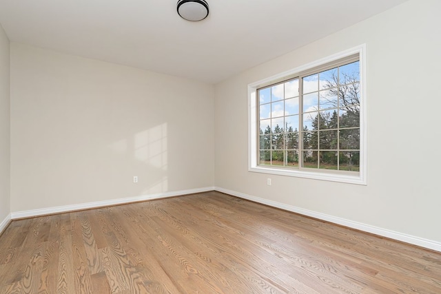 empty room featuring light hardwood / wood-style flooring