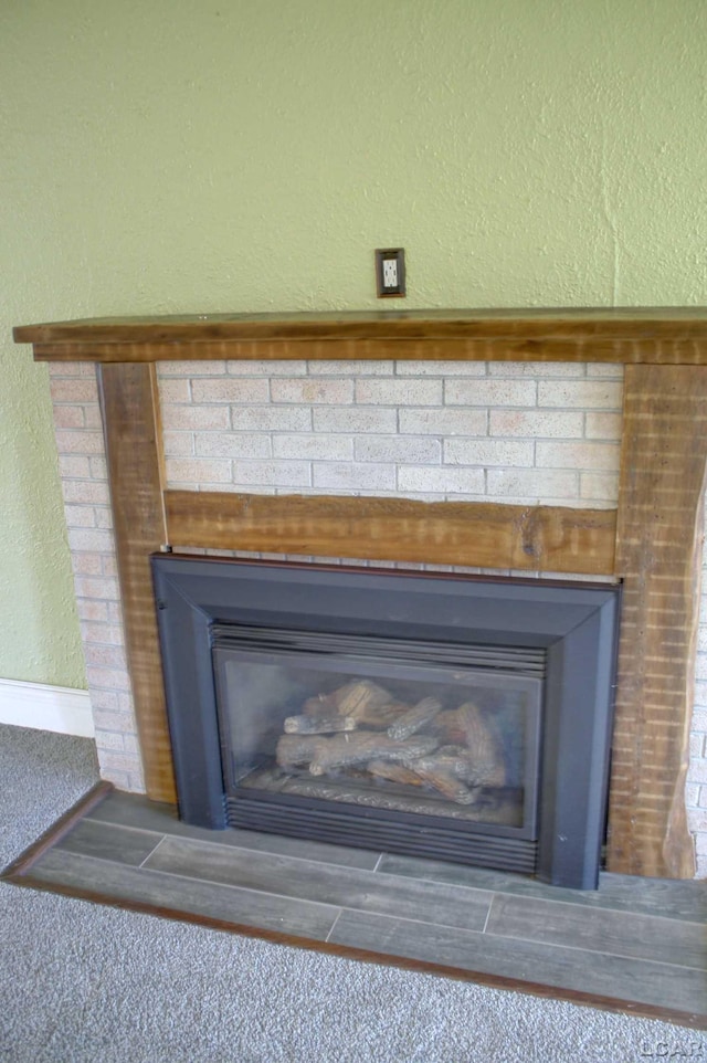 room details with a fireplace