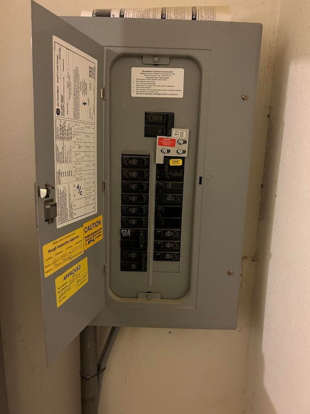 utility room featuring electric panel