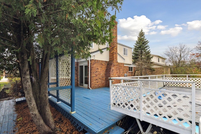 view of wooden deck