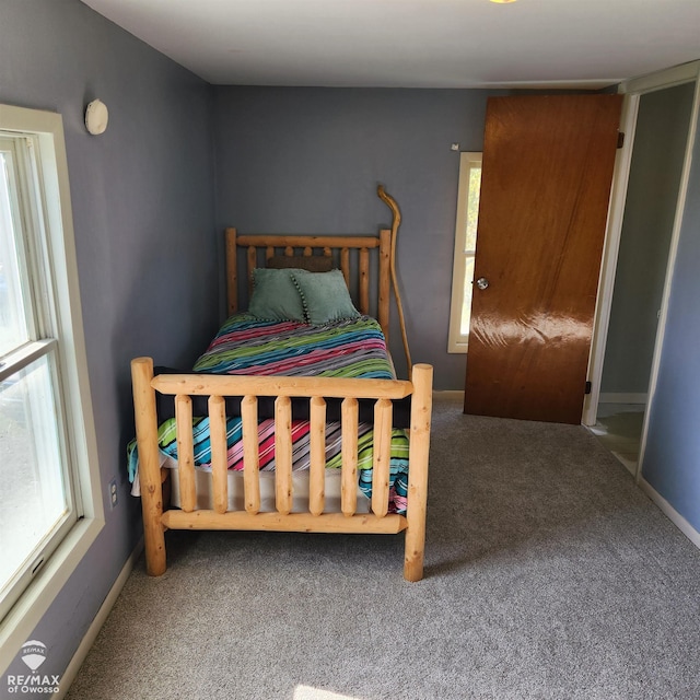 bedroom with carpet flooring