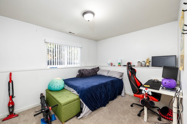 view of carpeted bedroom